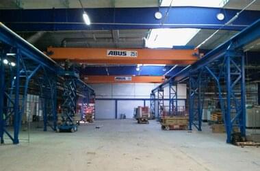 ABUS double girder overhead travelling cranes ZLK at Samsung plant in Poland
