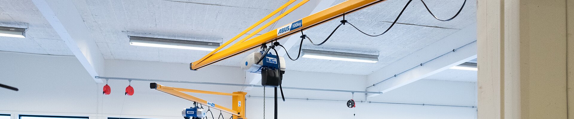 ABUS cranes in disabled workshop for woodwork in Norway 