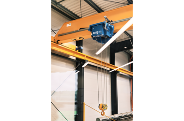 ABUS single girder overhead travelling crane at Ruland Engineering & Consulting Sp. z o.o. in Poland