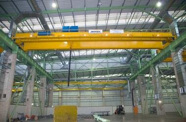 ABUS double girder overhead travelling crane in the most modern press and stamping line in South Africa 