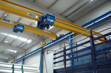 ABUS single girder overhead travelling crane with monorail trolley type E