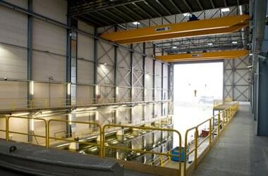 ABUS double girder overhead travelling crane ZLK with a load capacity of 16t and ZLK 2 times 8t 