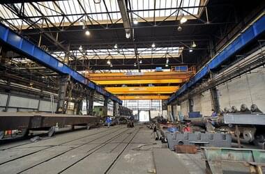 Company Slany in Czech Republic with 3 ABUS double girder overhead travelling cranes 