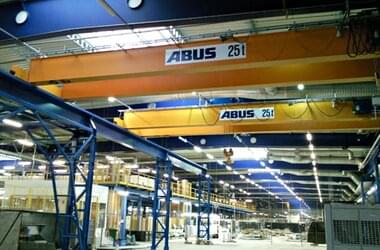 ABUS ZLK double girder overhead travelling cranes at Samsung plant in Poland 