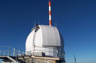 An 8.5 m diameter observation dome on the summit of the Wendelstein mountain