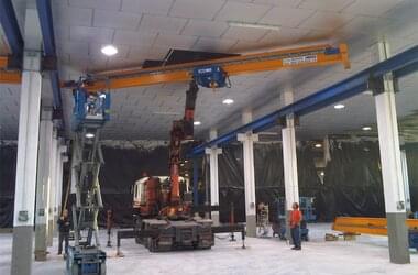 ABUS single girder overhead travelling crane with a monorail trolley type E
