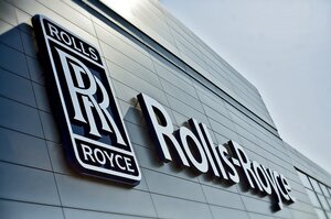 Rolls-Royce logo on the building in Poland