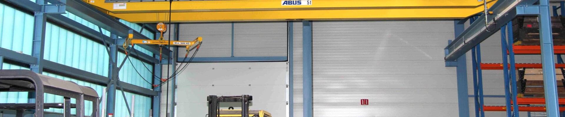 ABUS crane with a load capacity of 5 t in the company NedTrain Componenten in the Netherlands