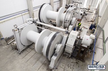 Assembly of ship components in production hall of the company IBERCISA in Spain