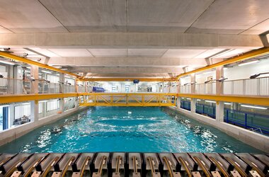 ABUS gantry crane is used for closer view of equipment under test in wave pools in Plymouth