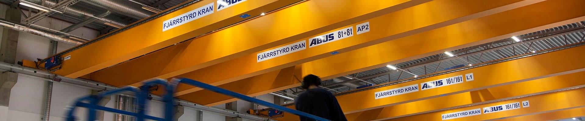ABUS cranes in metal forming industry in Sweden