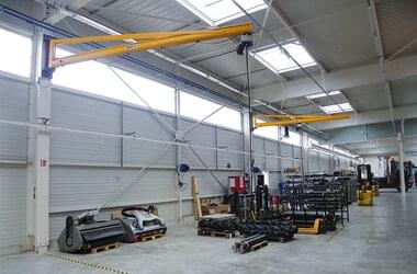 Wall jib crane LW with load capacity of 250 kg in company Noremat
