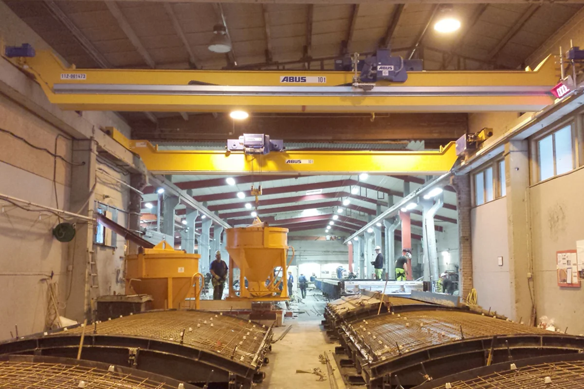 A Producer Of Concrete Elements In Norway Has Abus Eot Cranes