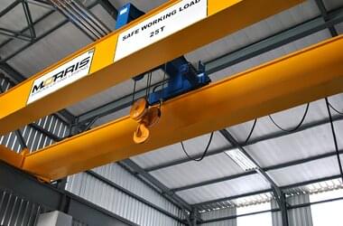 Double girder travelling crane ZLK with lifting capacity of 25 t in company Voith