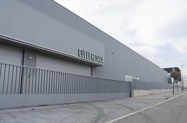Modern production hall of the company Cullere i Sala in Spain from the outside