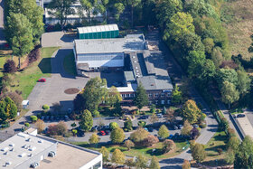Aerial view of the ABUS Kransysteme GmbH site in Marienheide for the development