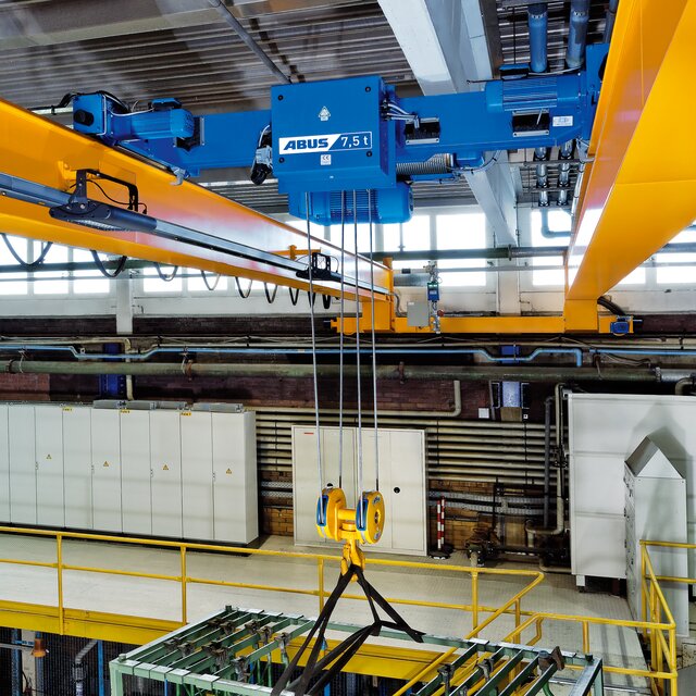 ABUS double rail trolley type DA on ABUS double girder overhead travelling crane