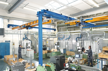 ABUS double girder cranes ZHB-I in the company MAN in Augsburg