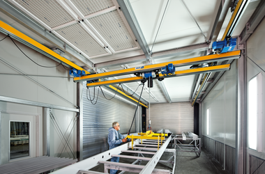 ABUS double girder crane in the company Kleusberg in Wissen