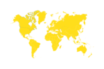 Yellow colored world map